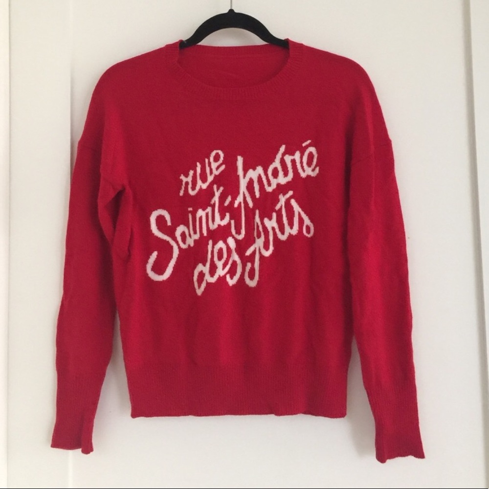 Red 100% wool sweater - Picture 6 of 6
